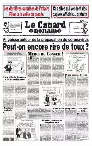 Le canard enchaîné N° 5177 du Mercredi 29 Janvier 2020